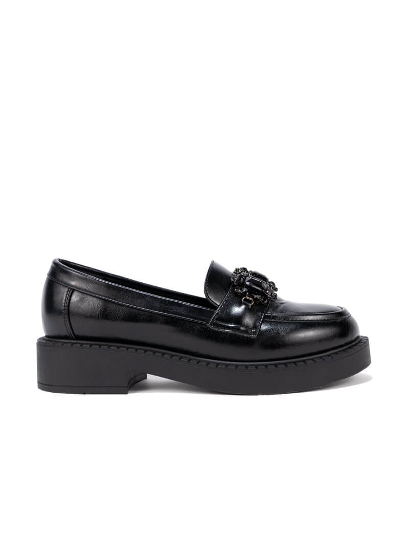 Derbies avec boucle ornée de cristaux